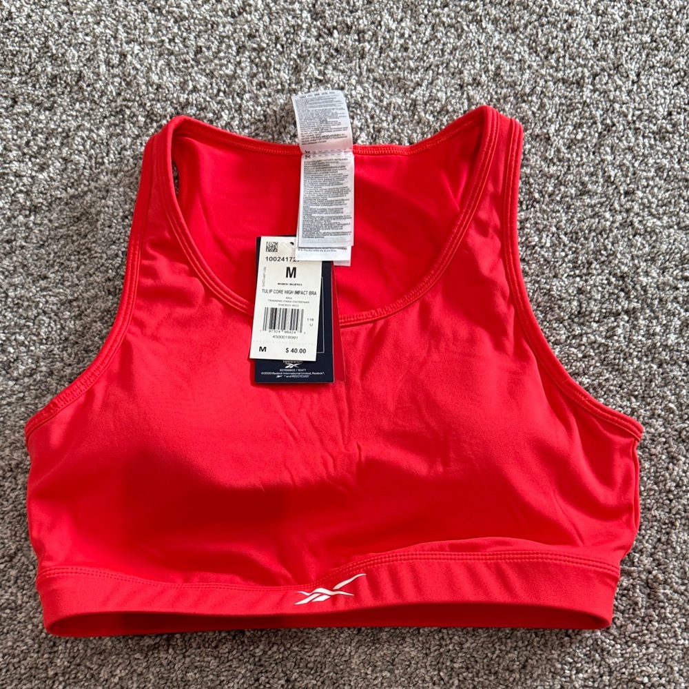 Reebok Women's Bright Red Racerback Sports Bra
